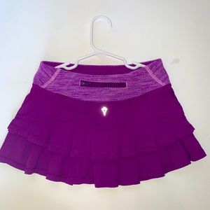 Ivivva Lululemon Girls Purple Pacesetter Tennis Skirt, size 7